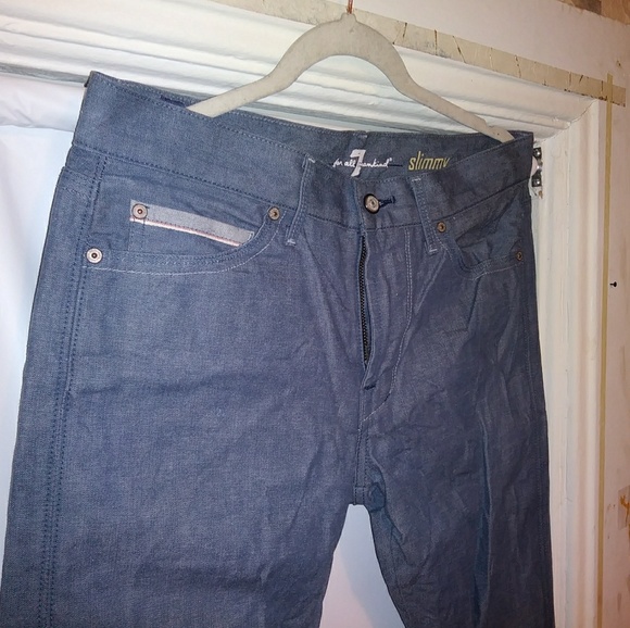 Retail $198 NWT Men/'s 7 For All ManKind Slimmy Slim Straight Leg Jeans